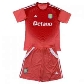 Günstige Fußballtrikots Aston Villa Torwart Kinder 2025-26 Rote Kurzarm